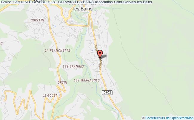 plan association L'amicale Classe 70 St Gervais-les-bains Saint-Gervais-les-Bains