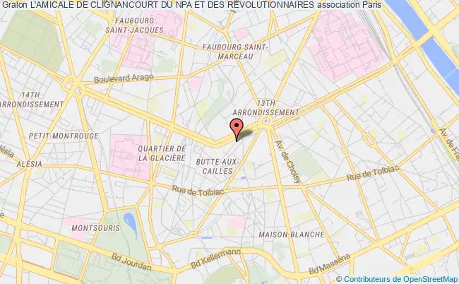 plan association L'amicale De Clignancourt Du Npa Et Des Revolutionnaires Paris