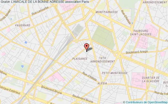 plan association L'amicale De La Bonne Adresse Paris