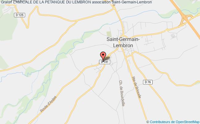 plan association L'amicale De La Petanque Du Lembron Saint-Germain-Lembron
