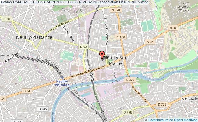 plan association L'amicale Des 24 Arpents Et Ses Riverains Neuilly-sur-Marne