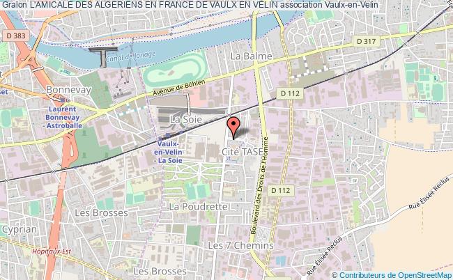 plan association L'amicale Des Algeriens En France De Vaulx En Velin Vaulx-en-Velin
