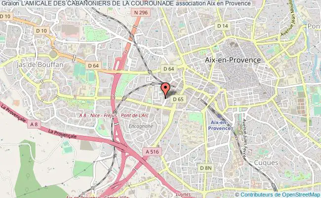 plan association L'amicale Des Cabanoniers De La Courounade Aix-en-Provence