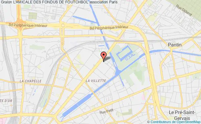 plan association L'amicale Des Fondus De Foutchbol Paris