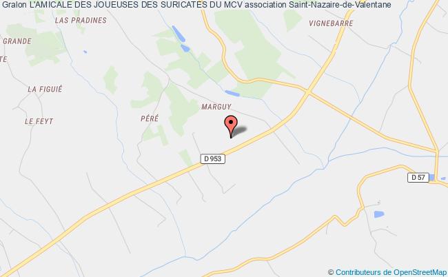 plan association L'amicale Des Joueuses Des Suricates Du Mcv Saint-Nazaire-de-Valentane