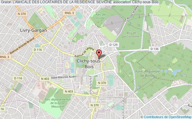 plan association L'amicale Des Locataires De La Residence Sevigne Clichy-sous-Bois