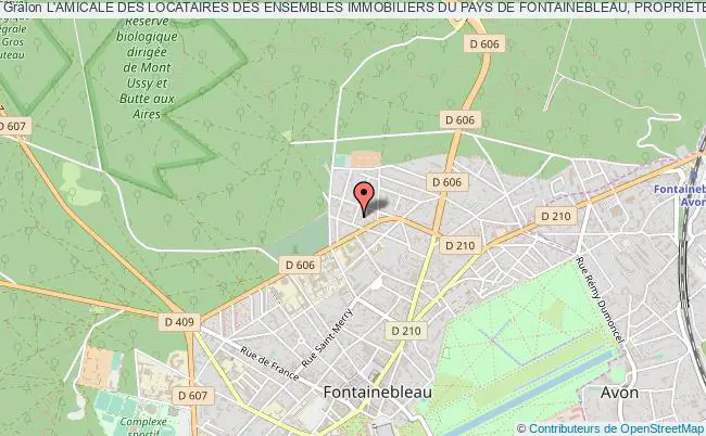 plan association L'amicale Des Locataires Des Ensembles Immobiliers Du Pays De Fontainebleau, Propriete De F.s.m. Fontainebleau