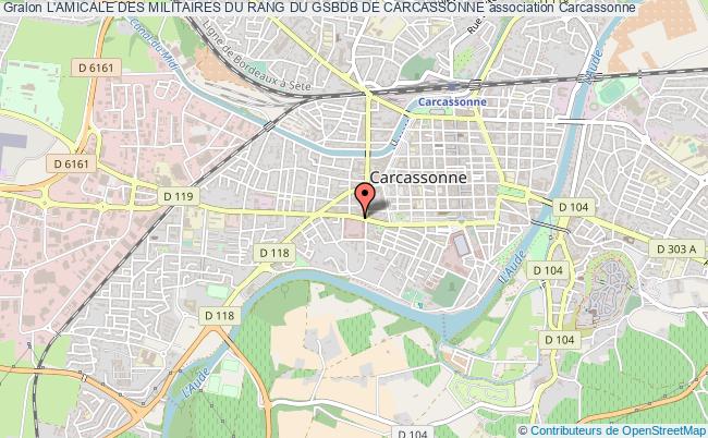 plan association L'amicale Des Militaires Du Rang Du Gsbdb De Carcassonne Carcassonne cedex 9