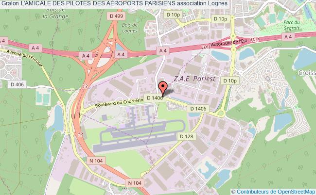 plan association L'amicale Des Pilotes Des AÉroports Parisiens Lognes