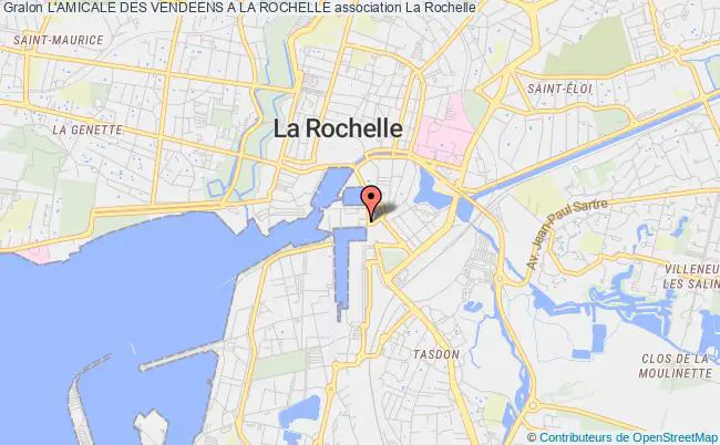 plan association L'amicale Des Vendeens A La Rochelle La    Rochelle