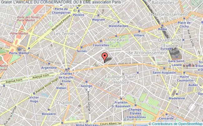 plan association L'amicale Du Conservatoire Du 8 Eme Paris