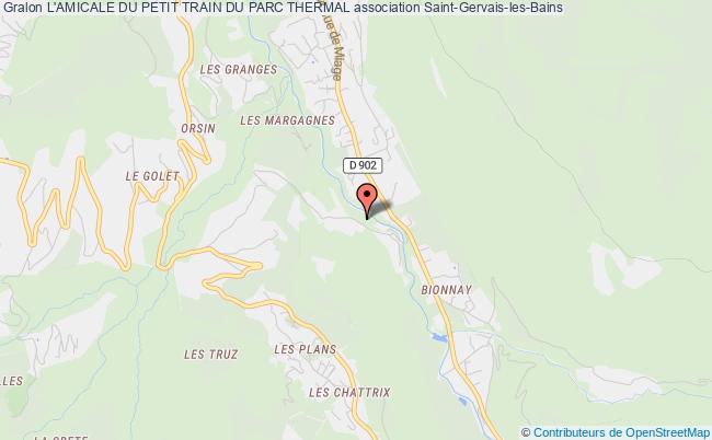 plan association L'amicale Du Petit Train Du Parc Thermal Saint-Gervais-les-Bains