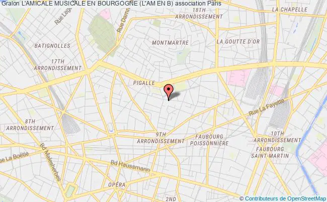 plan association L'amicale Musicale En Bourgogne (l'am En B) Paris