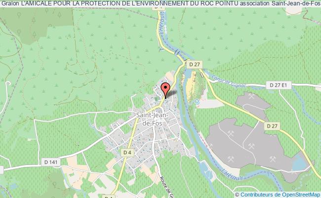 plan association L'amicale Pour La Protection De L'environnement Du Roc Pointu Saint-Jean-de-Fos