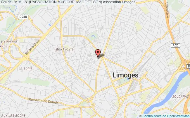 plan association L'a.m.i.s. (l'association Musique Image Et Son) Limoges