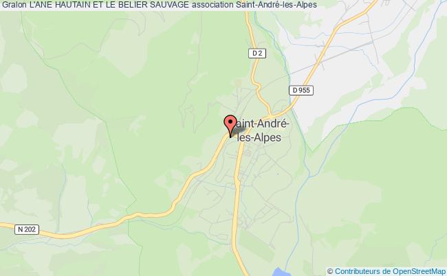 plan association L'ane Hautain Et Le Belier Sauvage Saint-André-les-Alpes