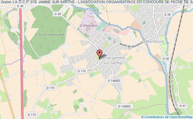 plan association L'a.o.c.p. Ste Jamme Sur Sarthe - L'association Organisatrice Du Concours De Peche De Sainte Jamme Sur Sarthe Sainte-Jamme-sur-Sarthe