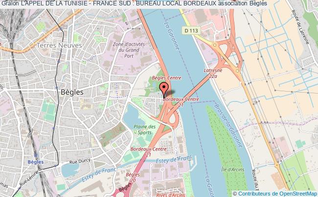 plan association L'appel De La Tunisie - France Sud : Bureau Local Bordeaux Bègles