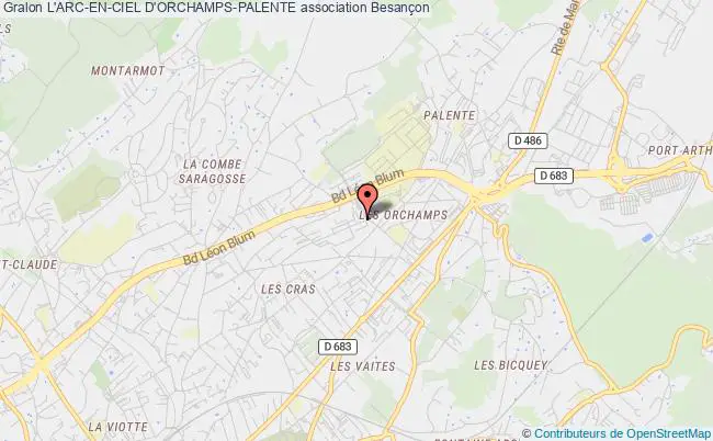 plan association L'arc-en-ciel D'orchamps-palente Besançon