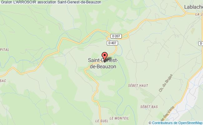 plan association L'arrosoir Saint-Genest-de-Beauzon