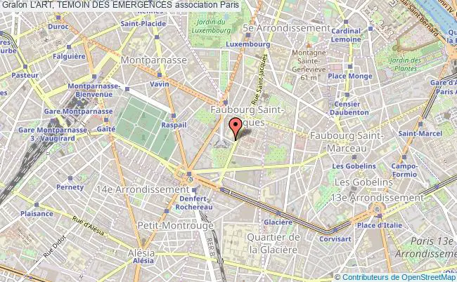 plan association L'art, Temoin Des Emergences Paris