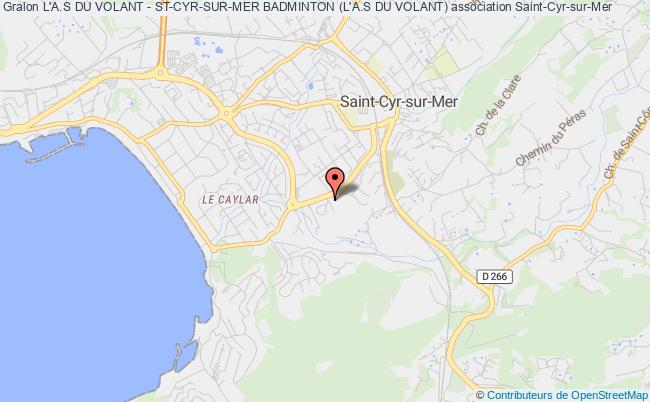 plan association L'a.s Du Volant - St-cyr-sur-mer Badminton (l'a.s Du Volant) Saint-Cyr-sur-Mer