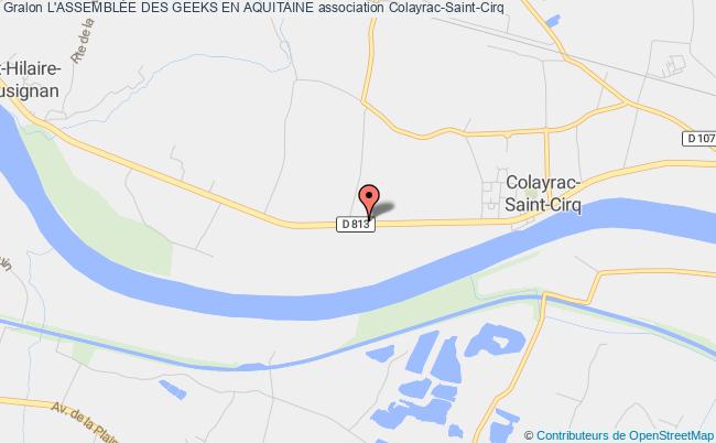 plan association L'assemblÉe Des Geeks En Aquitaine Colayrac-Saint-Cirq
