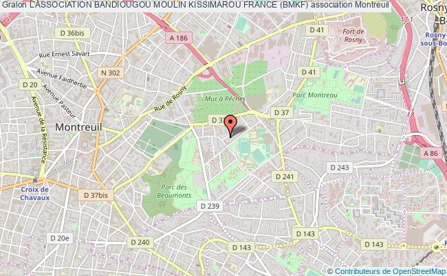 plan association L'association Bandiougou Moulin Kissimarou France (bmkf) Montreuil