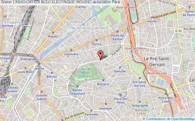 plan association L'association Bleu Electrique (rouge) Paris