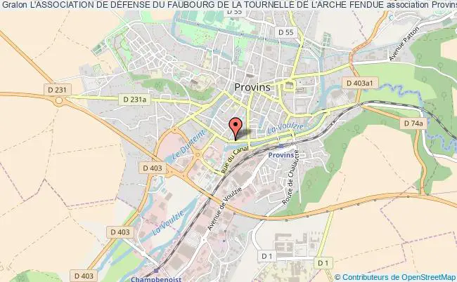 plan association L'association De DÉfense Du Faubourg De La Tournelle De L'arche Fendue Provins