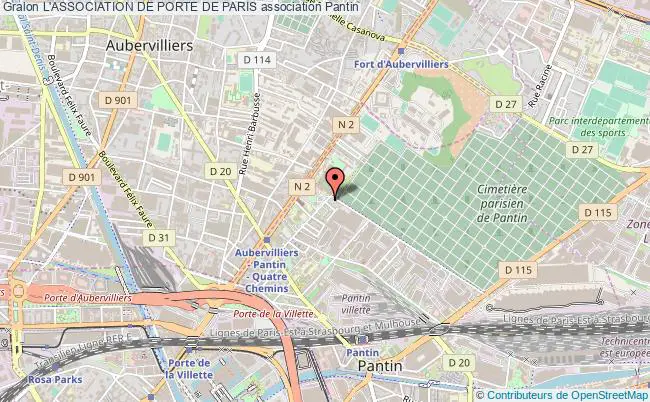 plan association L'association De Porte De Paris Pantin