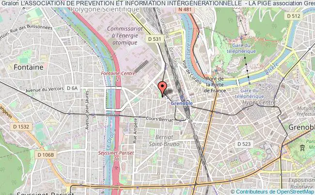 plan association L'association De Prevention Et Information IntergÉnÉrationnelle  - La Pige Grenoble
