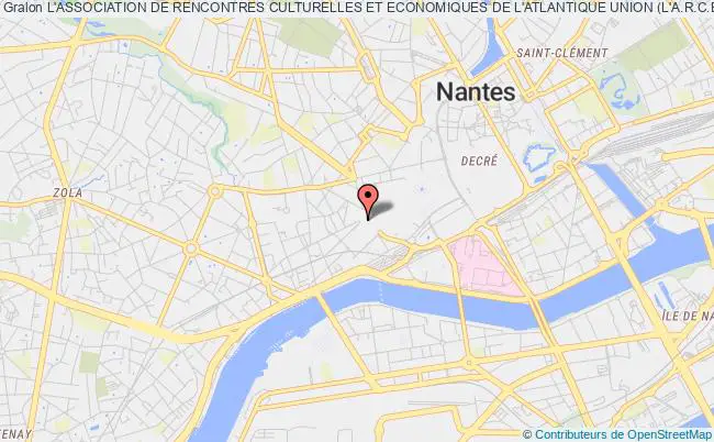 plan association L'association De Rencontres Culturelles Et Economiques De L'atlantique Union (l'a.r.c.e.a.u.) Nantes