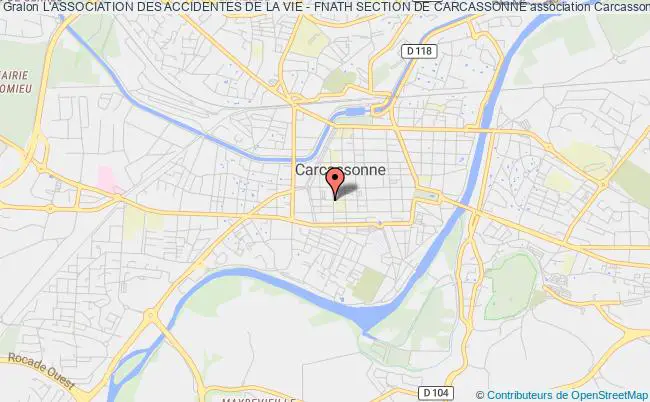 plan association L'association Des Accidentes De La Vie - Fnath Section De Carcassonne Carcassonne