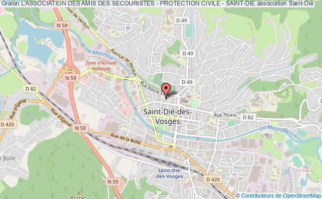 plan association L'association Des Amis Des Secouristes - Protection Civile - Saint-die Saint-Dié-des-Vosges