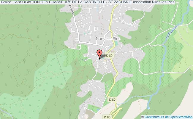 plan association L'association Des Chasseurs De La Castinelle / St Zacharie Nans-les-Pins