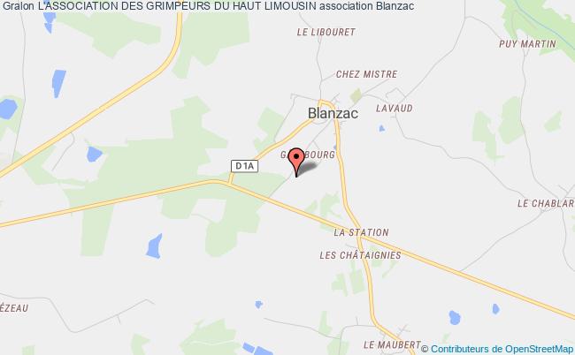 plan association L'association Des Grimpeurs Du Haut Limousin Blanzac