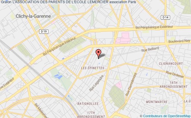 plan association L'association Des Parents De L'ecole Lemercier Paris