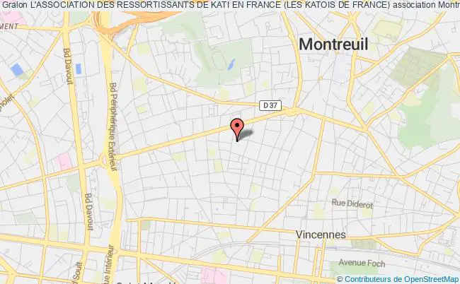 plan association L'association Des Ressortissants De Kati En France (les Katois De France) Montreuil