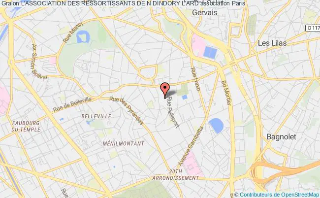 plan association L'association Des Ressortissants De N Dindory L'ard Paris