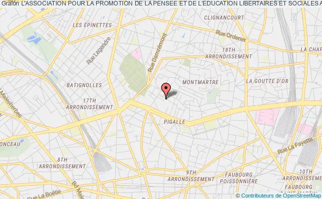 plan association L'association Pour La Promotion De La Pensee Et De L'education Libertaires Et Sociales A La Rue (appels A La Rue) PARIS