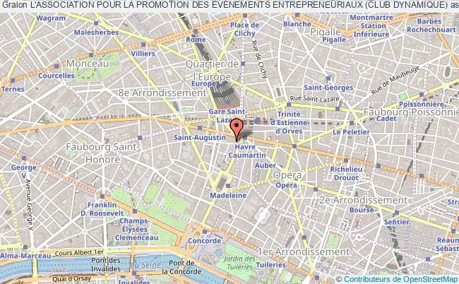 plan association L'association Pour La Promotion Des ÉvÉnements Entrepreneuriaux (club Dynamique) Paris