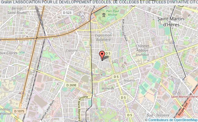 plan association L'association Pour Le Developpement D'ecoles, De Colleges Et De Lycees D'initiative Citoyenne (d.e.c.l.i.c. 38) Grenoble