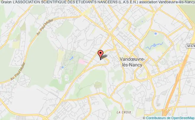 plan association L'association Scientifique Des Etudiants Nanceens (l.a.s.e.n.) Vandoeuvre-lès-Nancy