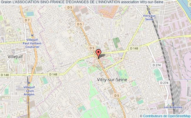 plan association L'association Sino-france D'Échanges De L'innovation Vitry-sur-Seine
