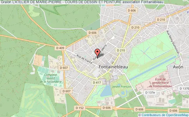plan association L'atelier De Marie-pierre - Cours De Dessin Et Peinture Fontainebleau