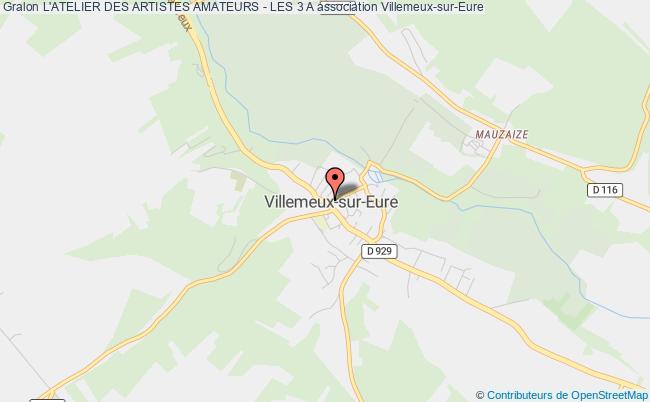 plan association L'atelier Des Artistes Amateurs - Les 3 A Villemeux-sur-Eure