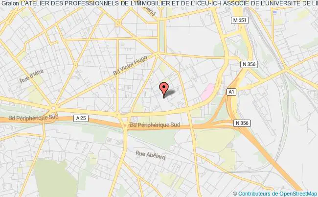 plan association L'atelier Des Professionnels De L'immobilier Et De L'iceu-ich Associe De L'universite De Lille Ii Lille
