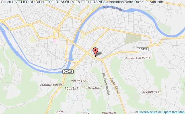 plan association L'atelier Du Bien-etre, Ressources Et ThÉrapies Notre-Dame-de-Sanilhac