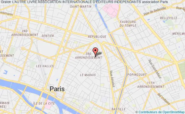 plan association L'autre Livre Association Internationale D'editeurs Independants Paris 3e